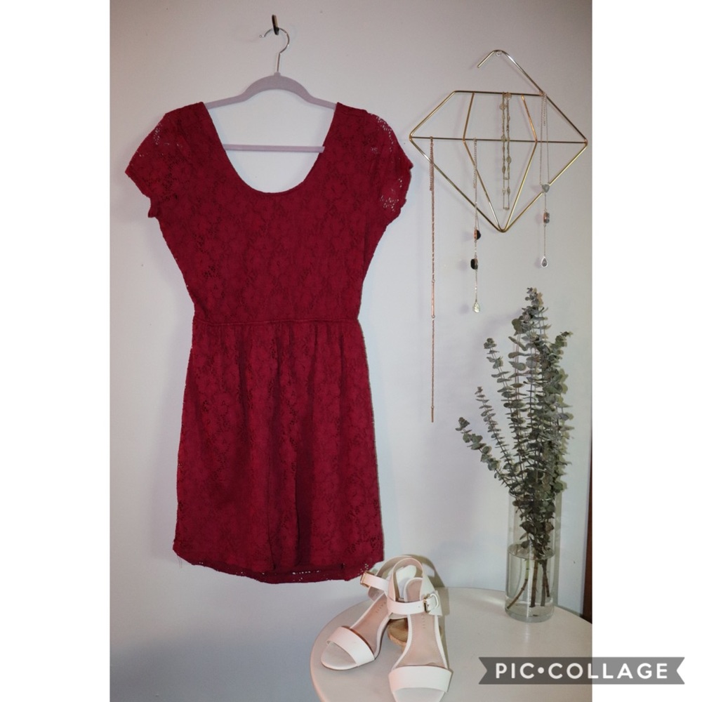 Rue21 Cute Textured Red Dress